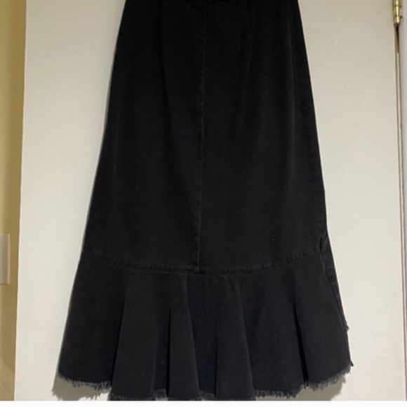 zara assymetrical denim midi skirt - Picture 3 of 6